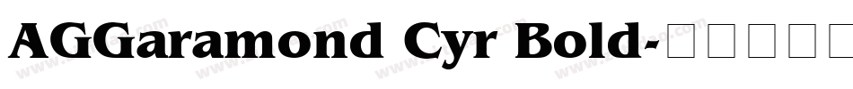 AGGaramond Cyr Bold字体转换